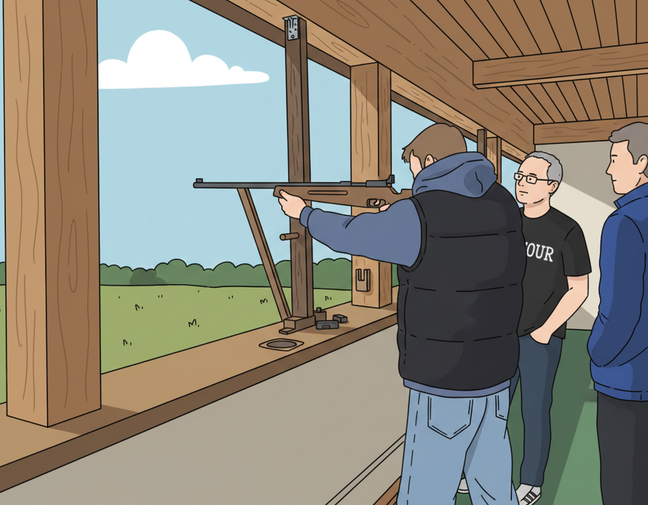 Schütze beim Kleinkaliberschießen